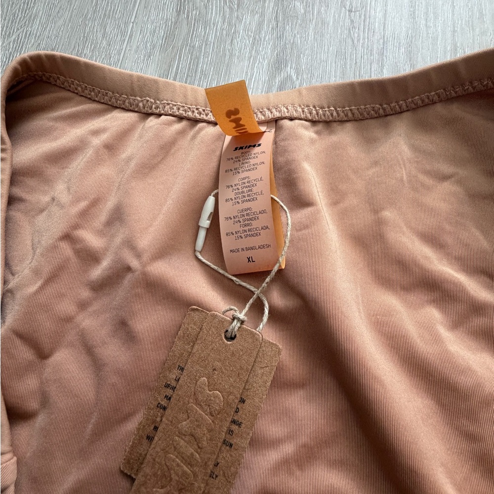 SKIMS Swim Cheeky Tanga Ochre Bikini Bottom - Picture 2 of 3